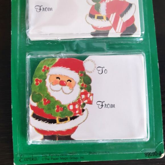 Eureka Paper Magic Holiday Gift Tags Lot of 2 Packs Made in USA Snowmen Santa - Picture 7 of 10